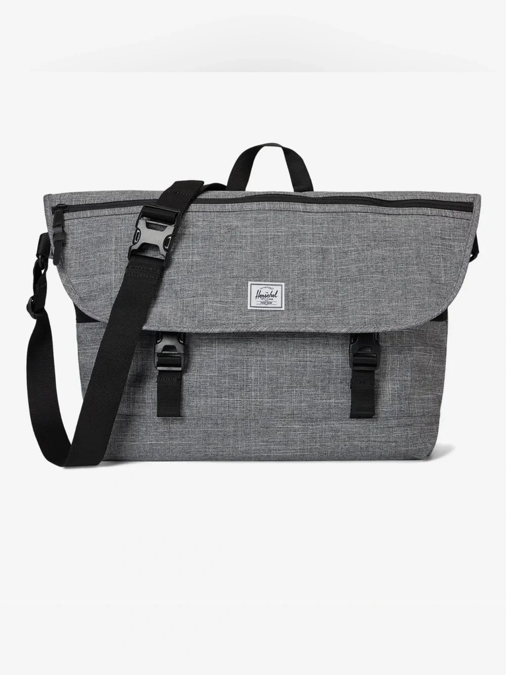 Gray “raven crosshatch” Herschel Cove Messenger Bag